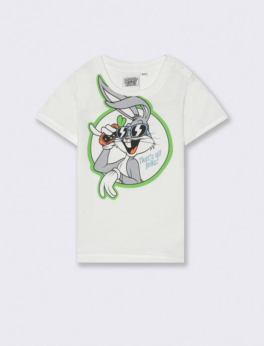 T-shirt Looney Tunes da neonato - Bianco