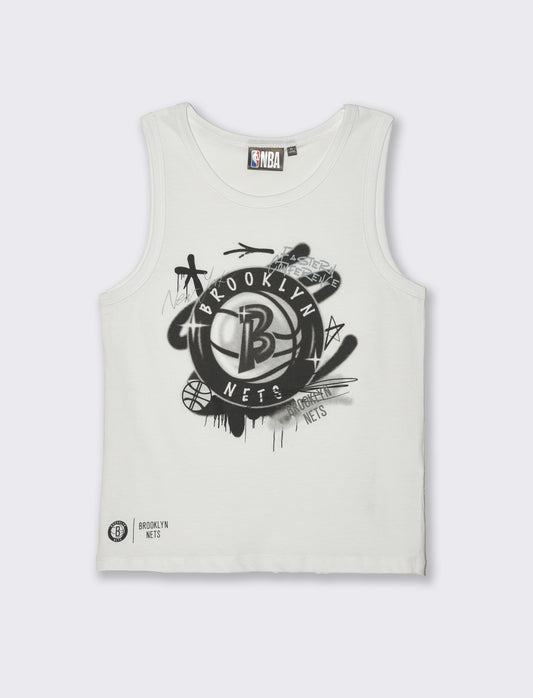 Canotta in cotone NBA da bambino - Bianco