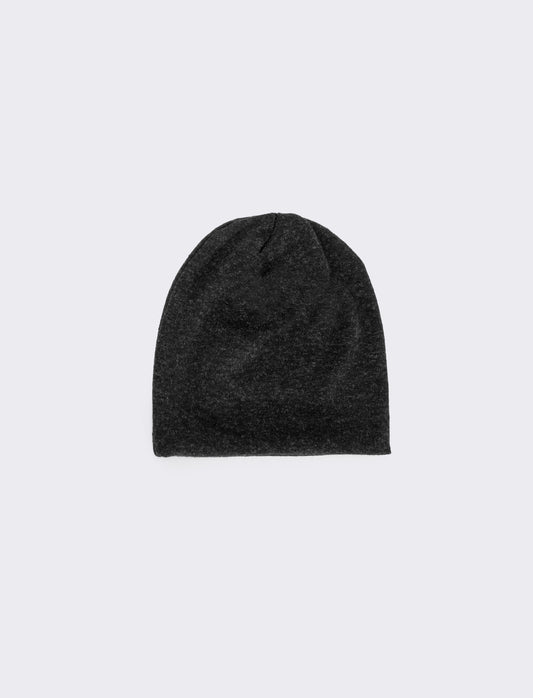 Cuffia melange in maglia - Nero
