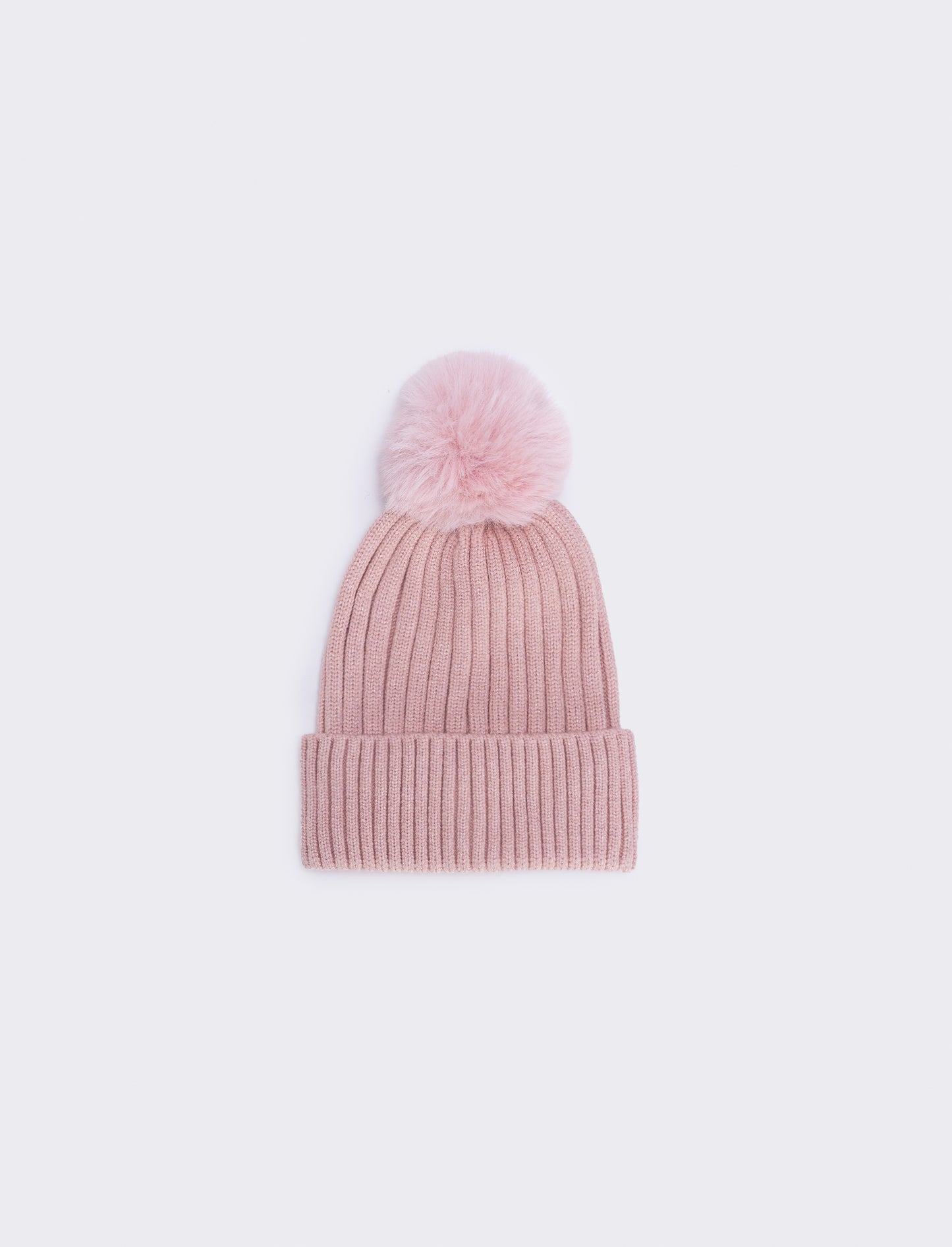 Cappello lurex con pon pon - Rosa