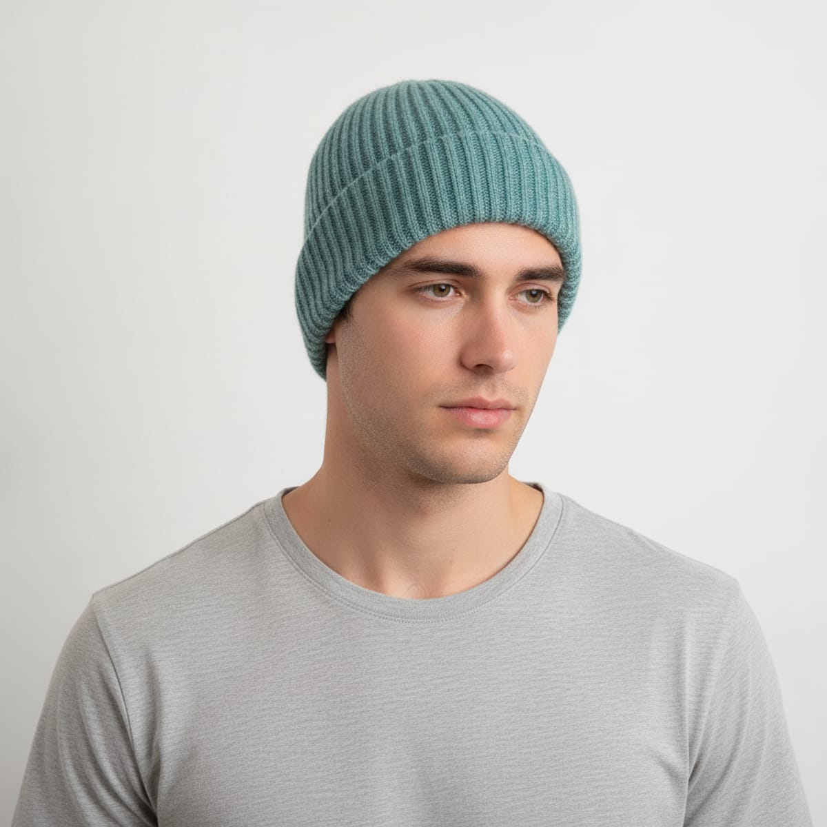 Ribbed washed hat - Sky blue