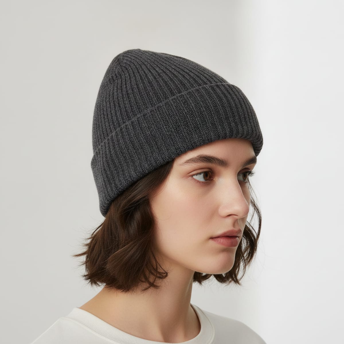 Cappello a costine delavè - Nero