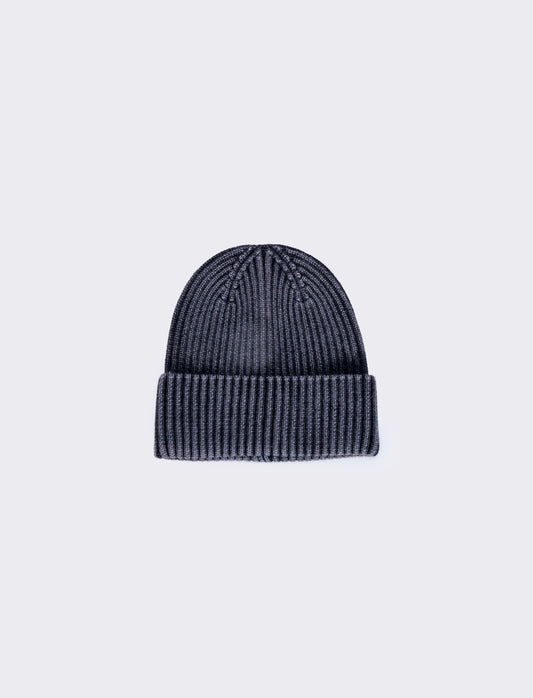 Cappello a costine delavè - Nero