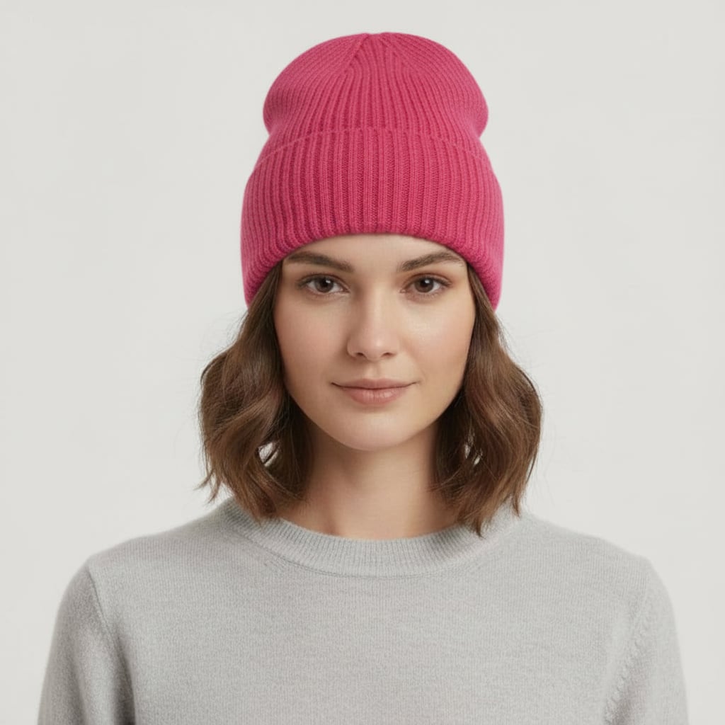 Cappello a costine delavè - Fuxia