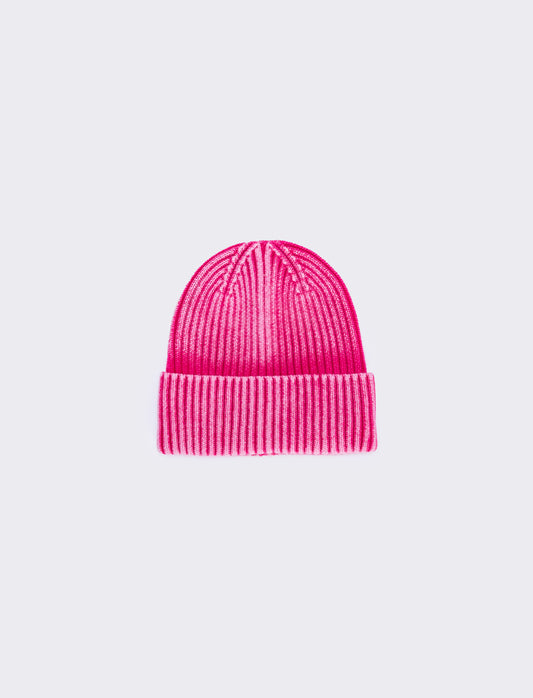 Cappello a costine delavè - Fuxia