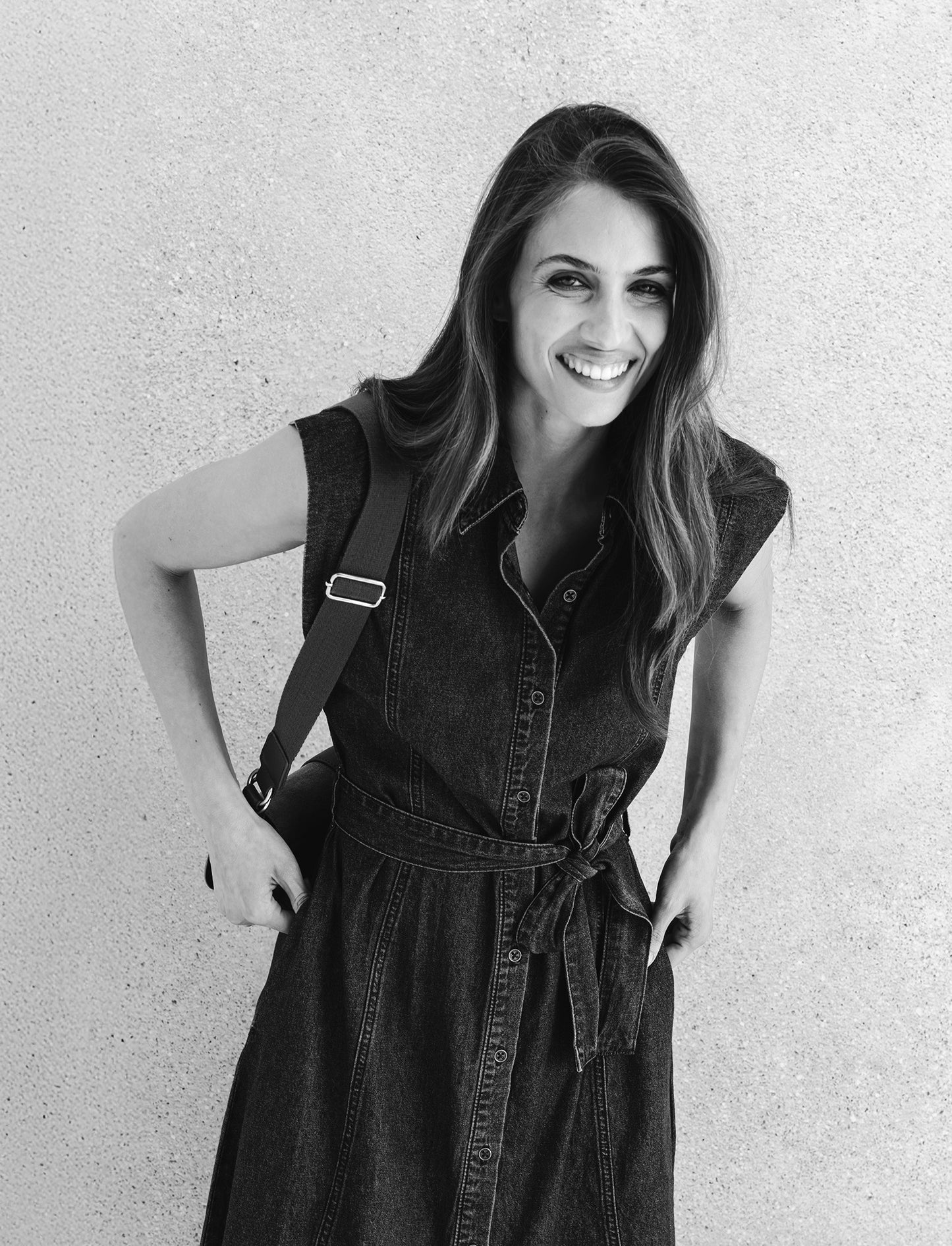 VESTITO CHEMISIER CON CINTURA - Denim