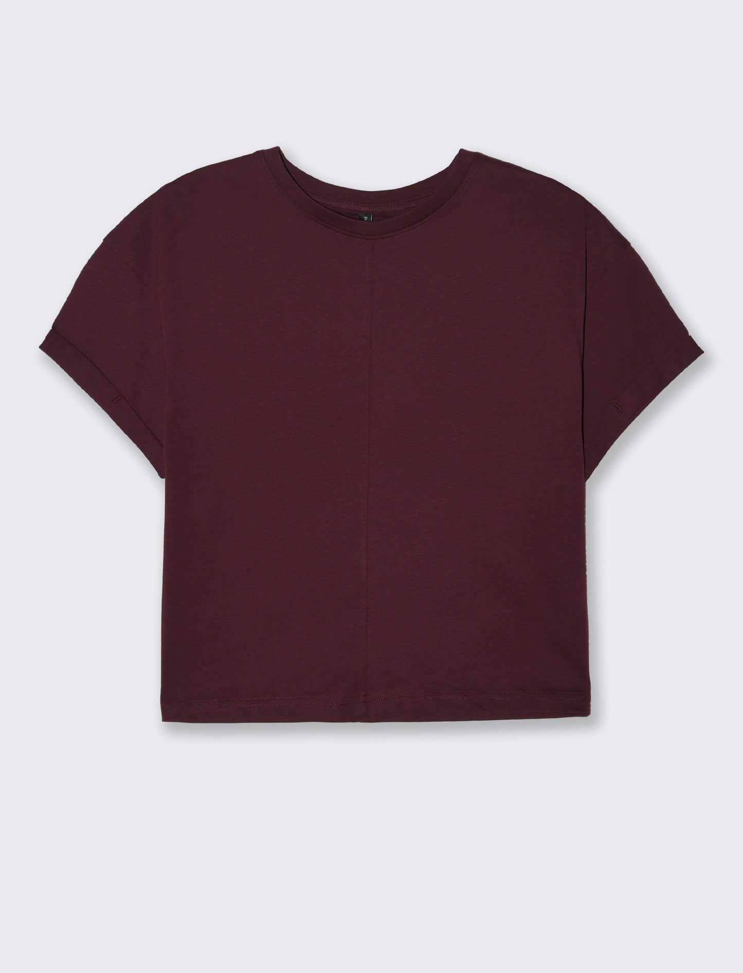 T-SHIRT CON RISVOLTO - Bordeaux