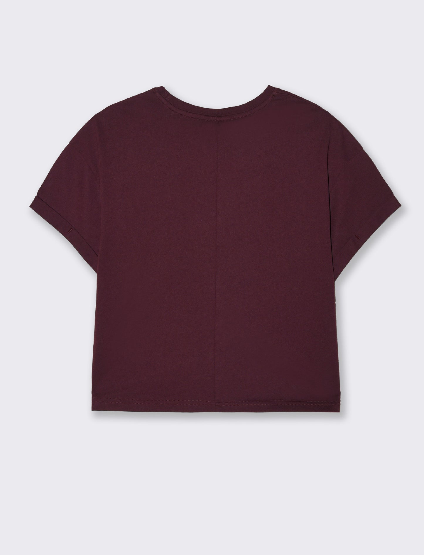 T-SHIRT CON RISVOLTO - Bordeaux