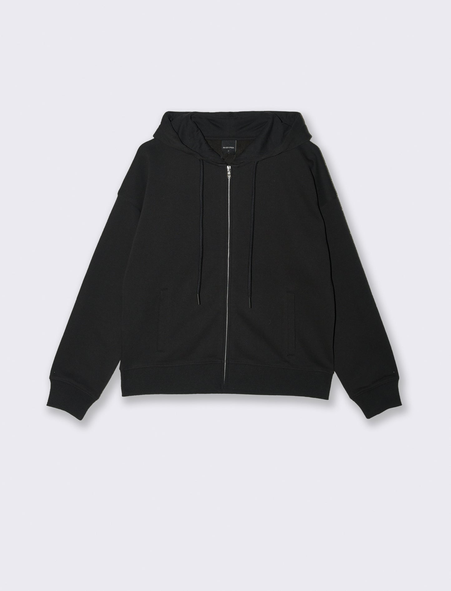 FELPA CON CAPPUCCIO E ZIP - Nero