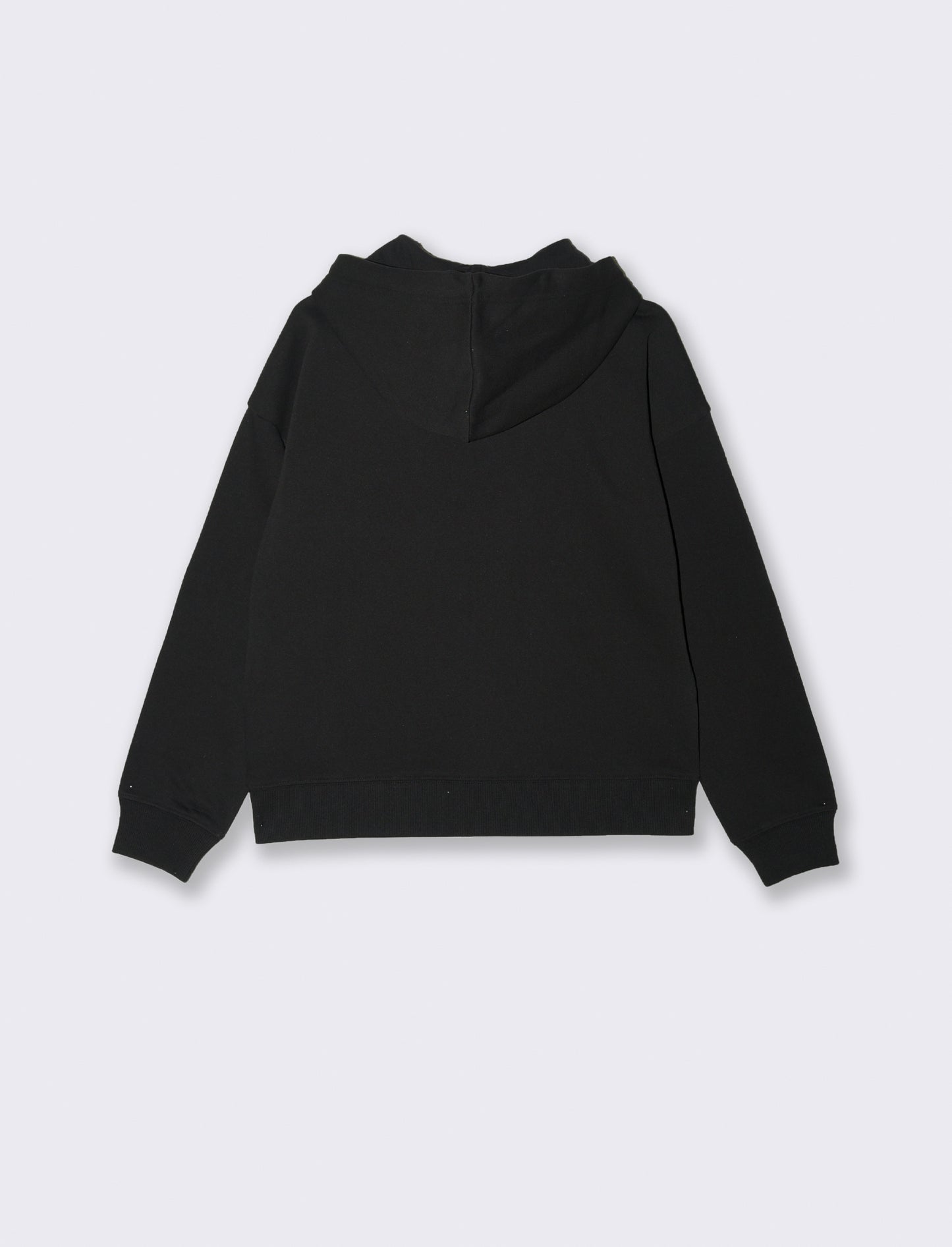 FELPA CON CAPPUCCIO E ZIP - Nero
