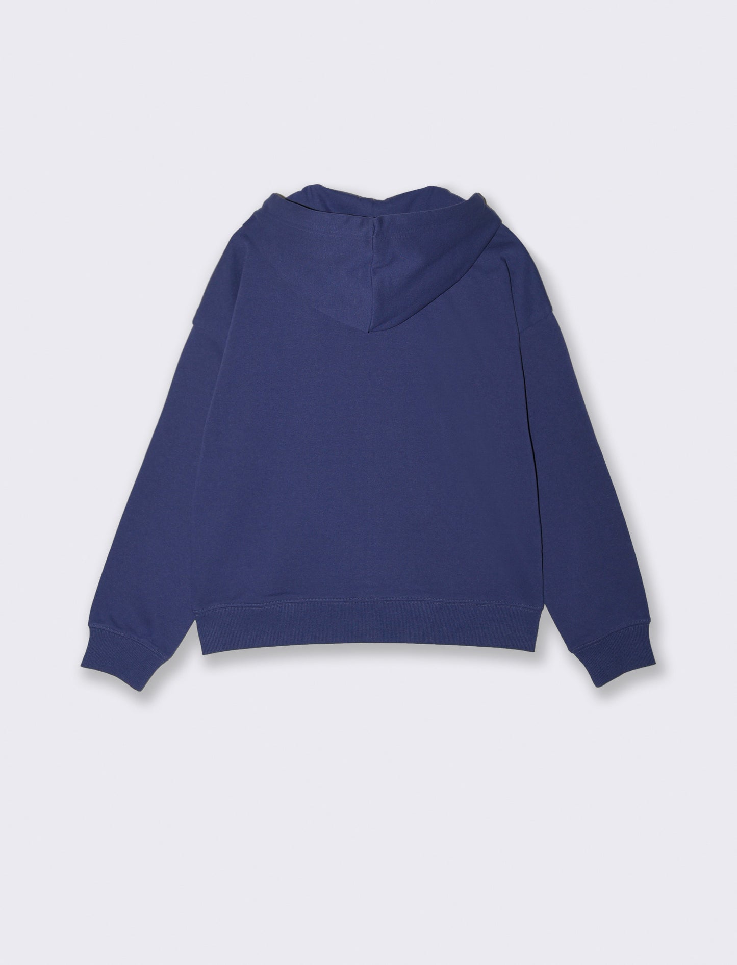 FELPA CON CAPPUCCIO E ZIP - Blu scuro