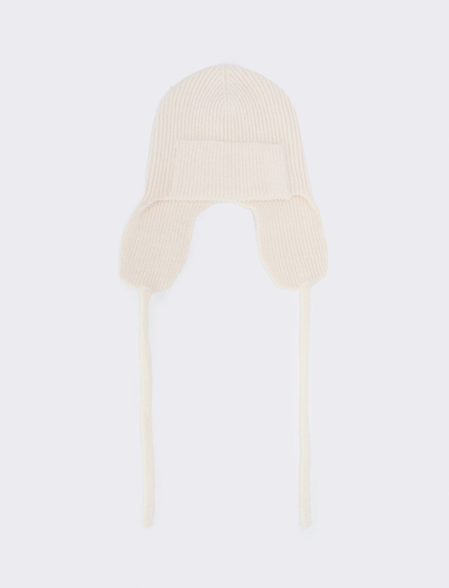 Cappello con laccetti e copriorecchie - Bianco sporco