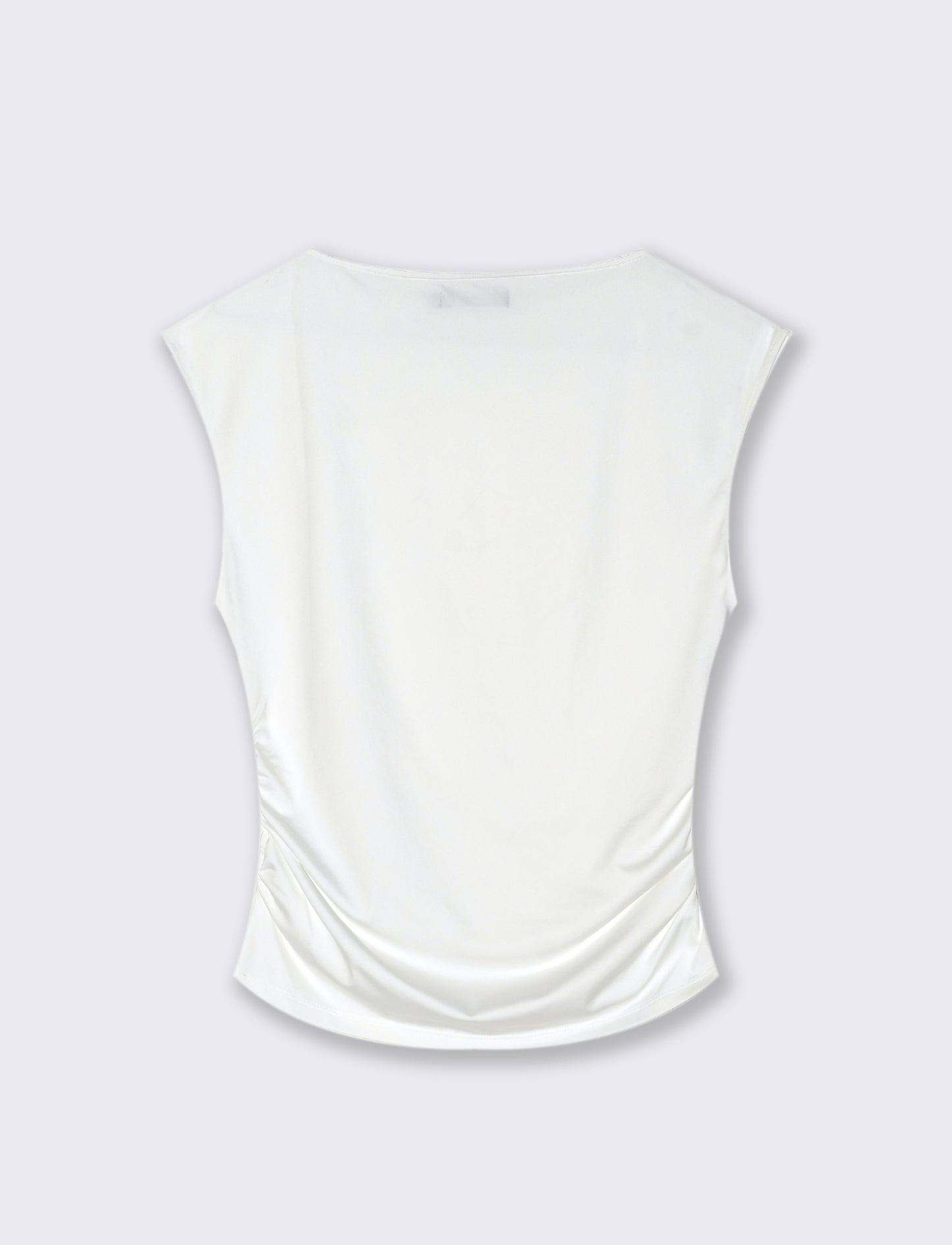 T-SHIRT CON SCOLLO A BARCA - Bianco latte