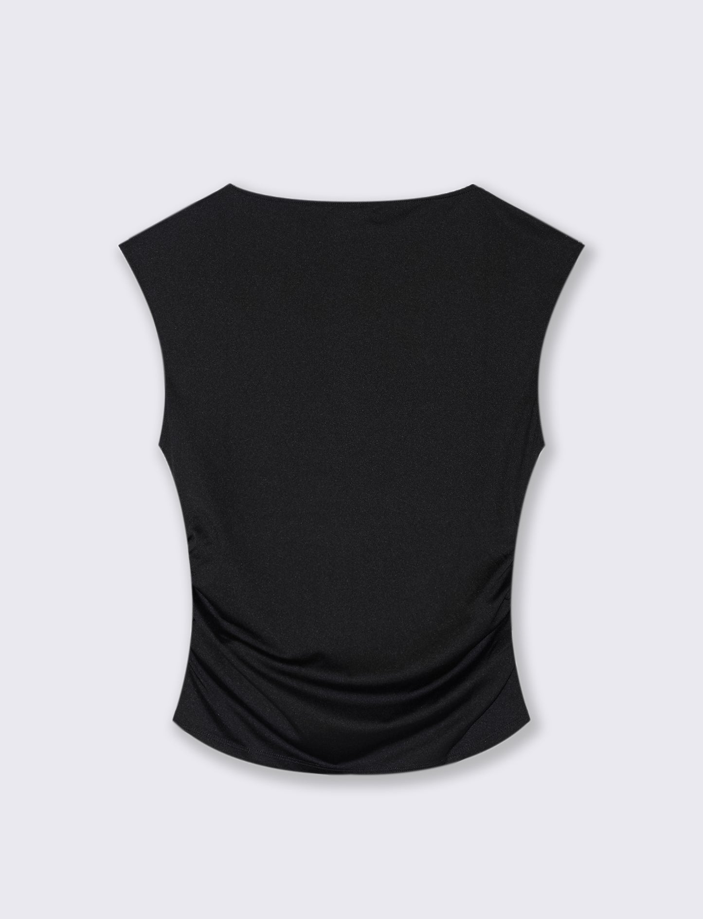 T-SHIRT CON SCOLLO A BARCA - Nero