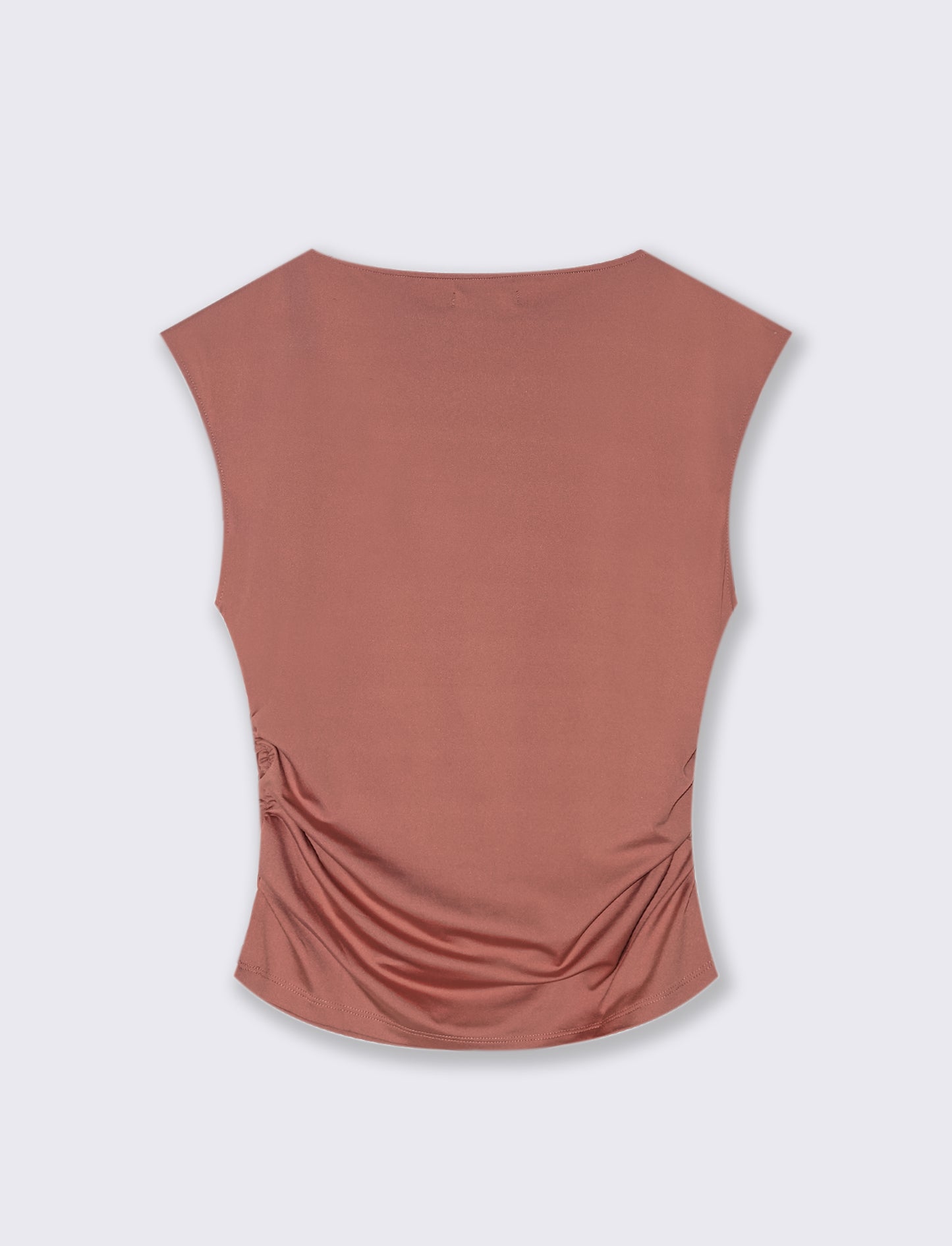T-SHIRT CON SCOLLO A BARCA - Rosa polvere