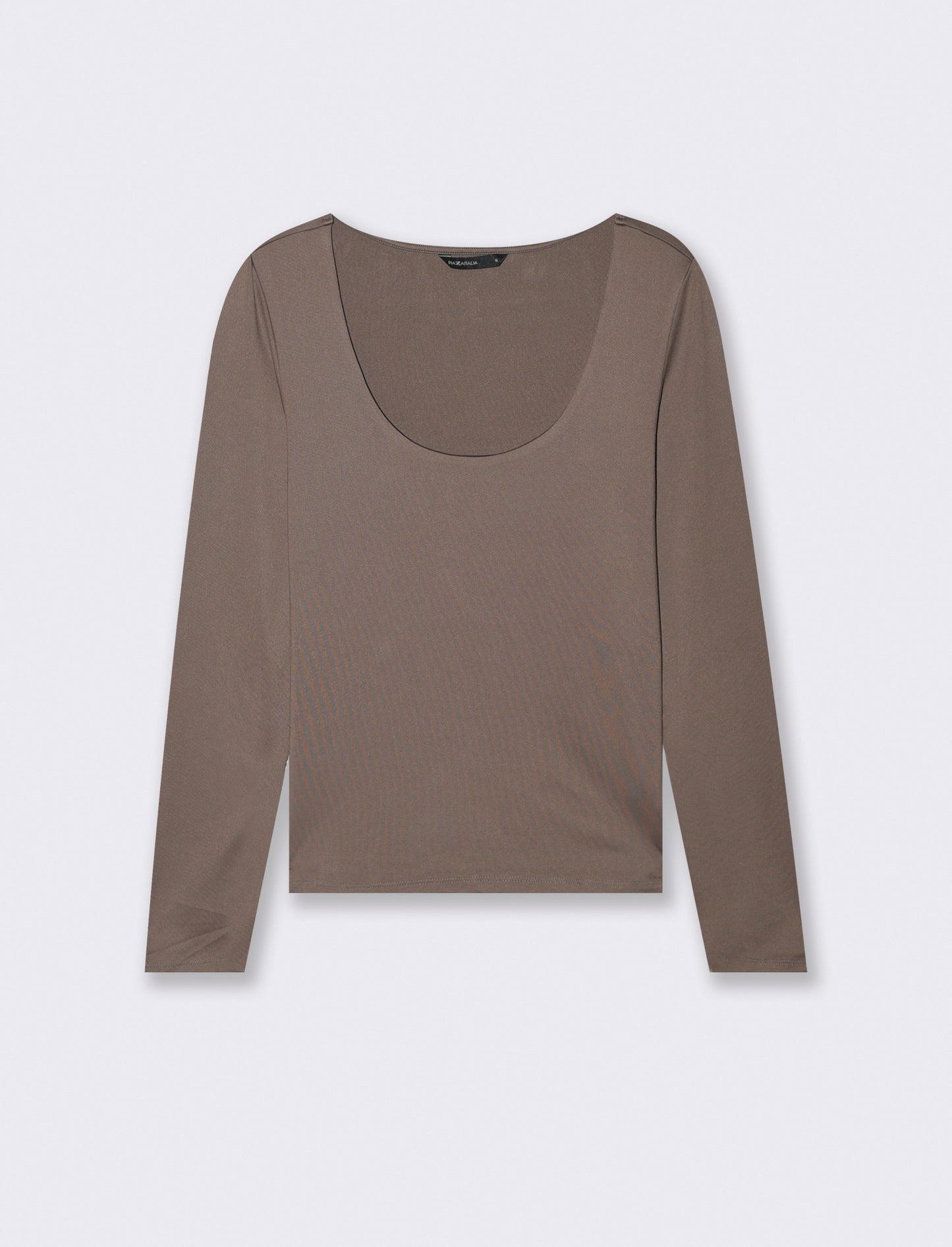 T-SHIRT MANICA LUNGA - Grigio tortora