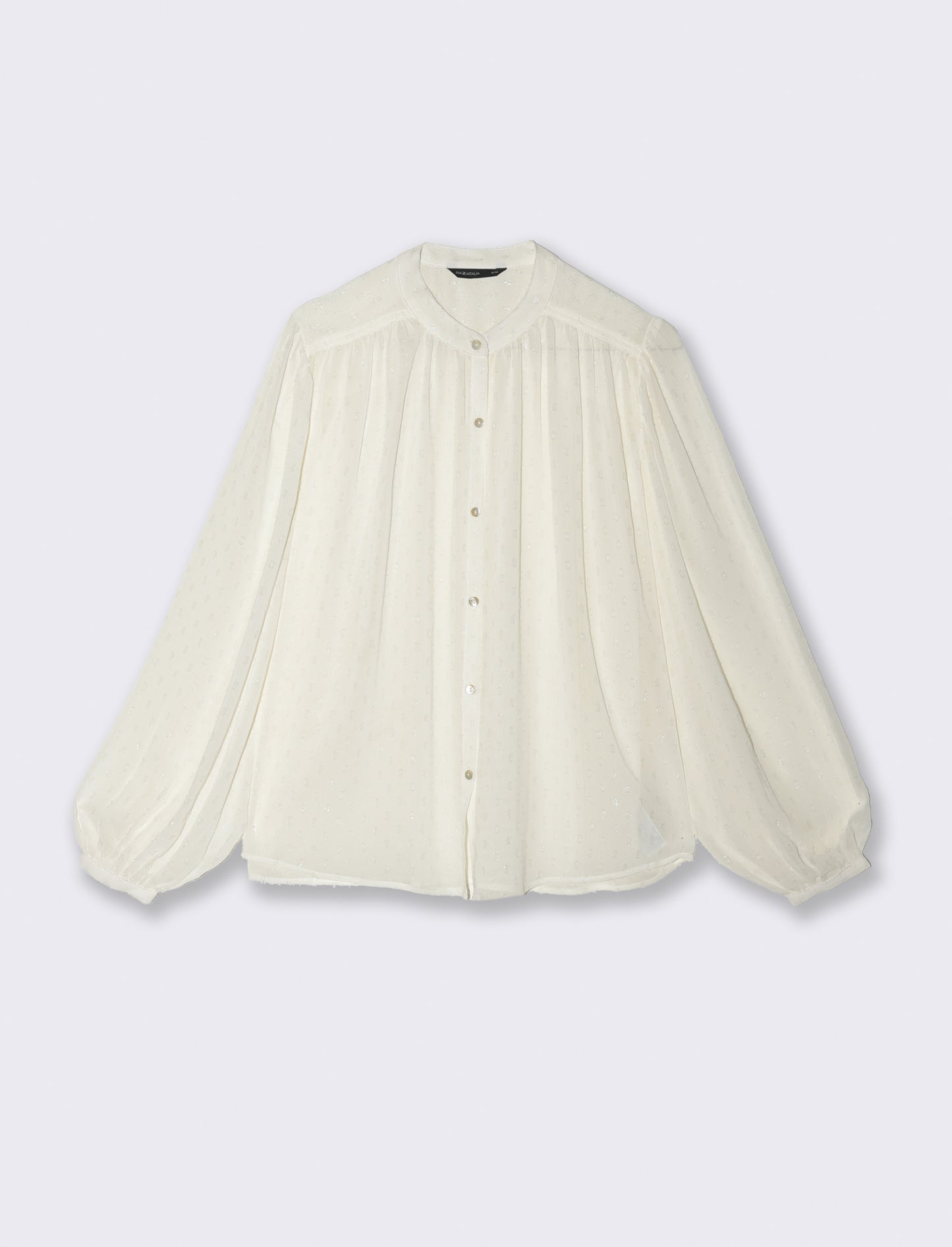 CAMICIA CON MANICA A 3/4 - Bianco latte