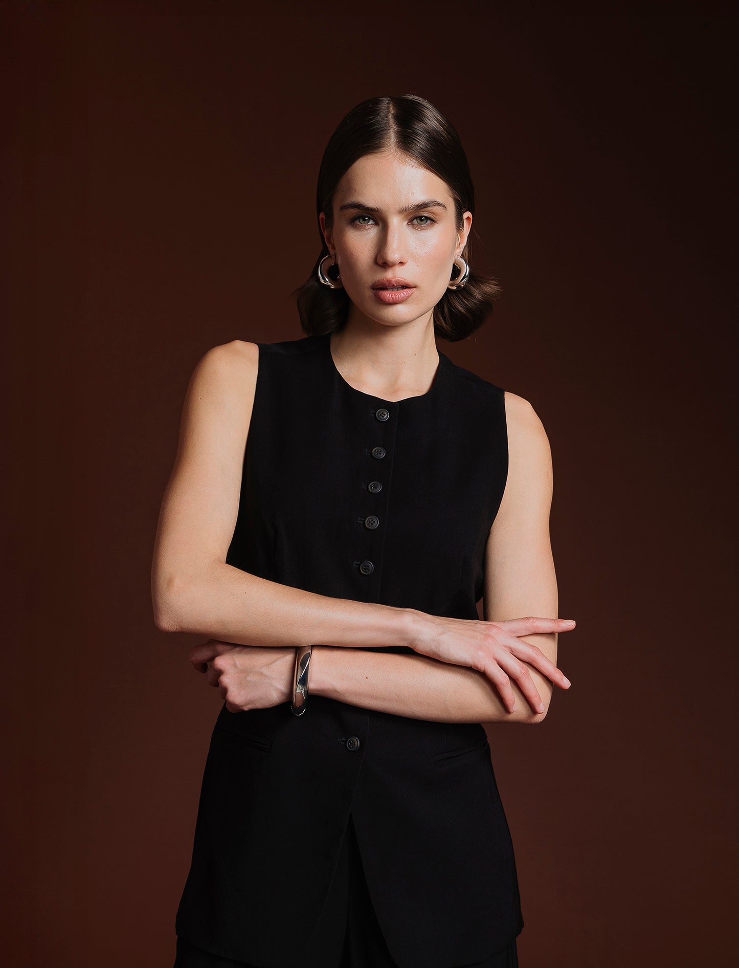 GILET LUNGO - Nero