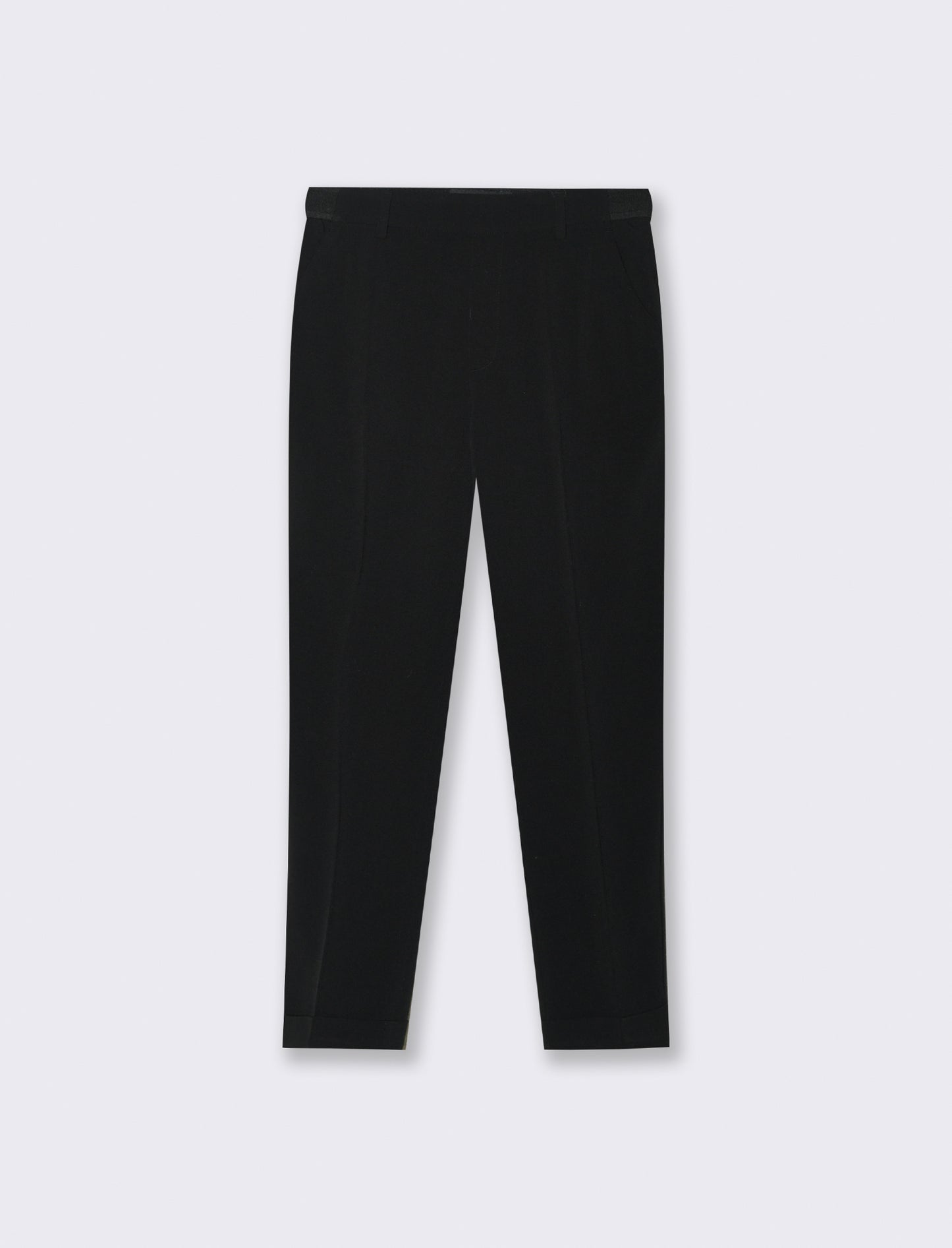 PANTALONE CON RISVOLTO - Nero