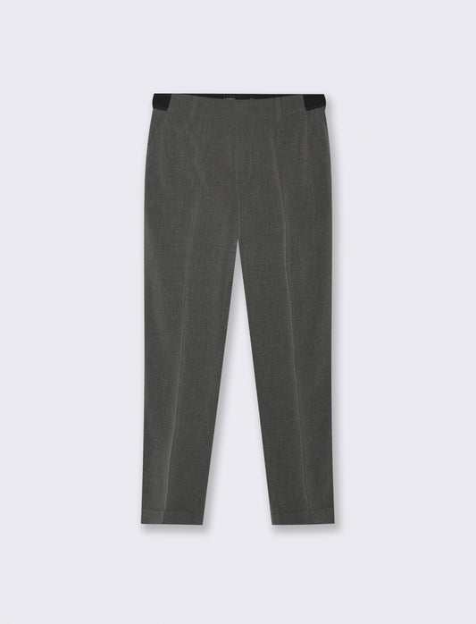PANTALONE CON RISVOLTO - Grigio mel.
