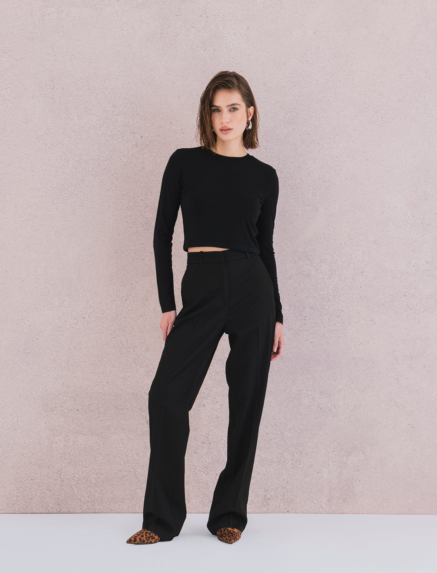 PANTALONE chiusura zip - Nero