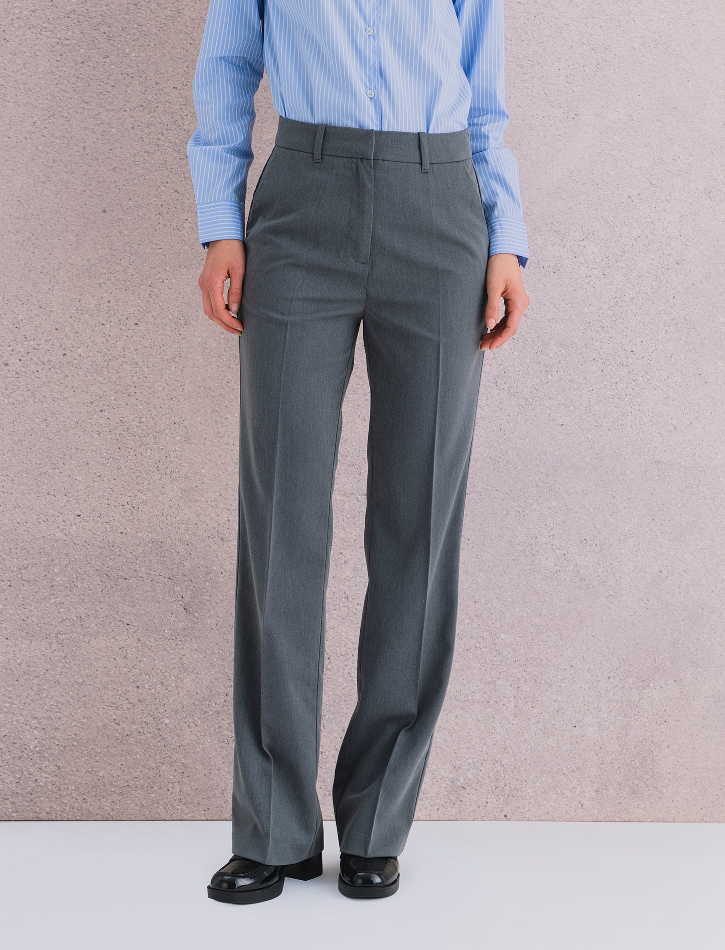 PANTALONE chiusura zip - Grigio mel.
