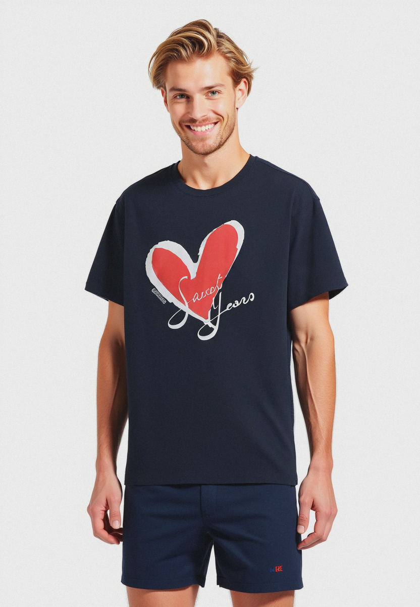 T-shirt con stampa sweet years da uomo - Blu