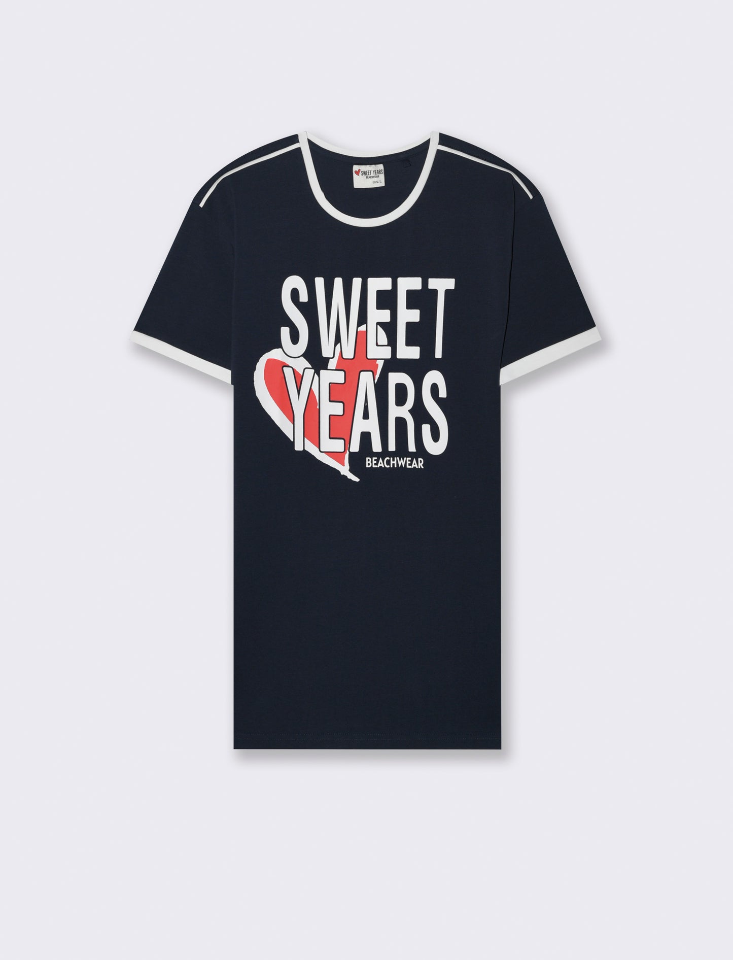 T-shirt elasticizzata con stampa sweet years da uomo - Blu