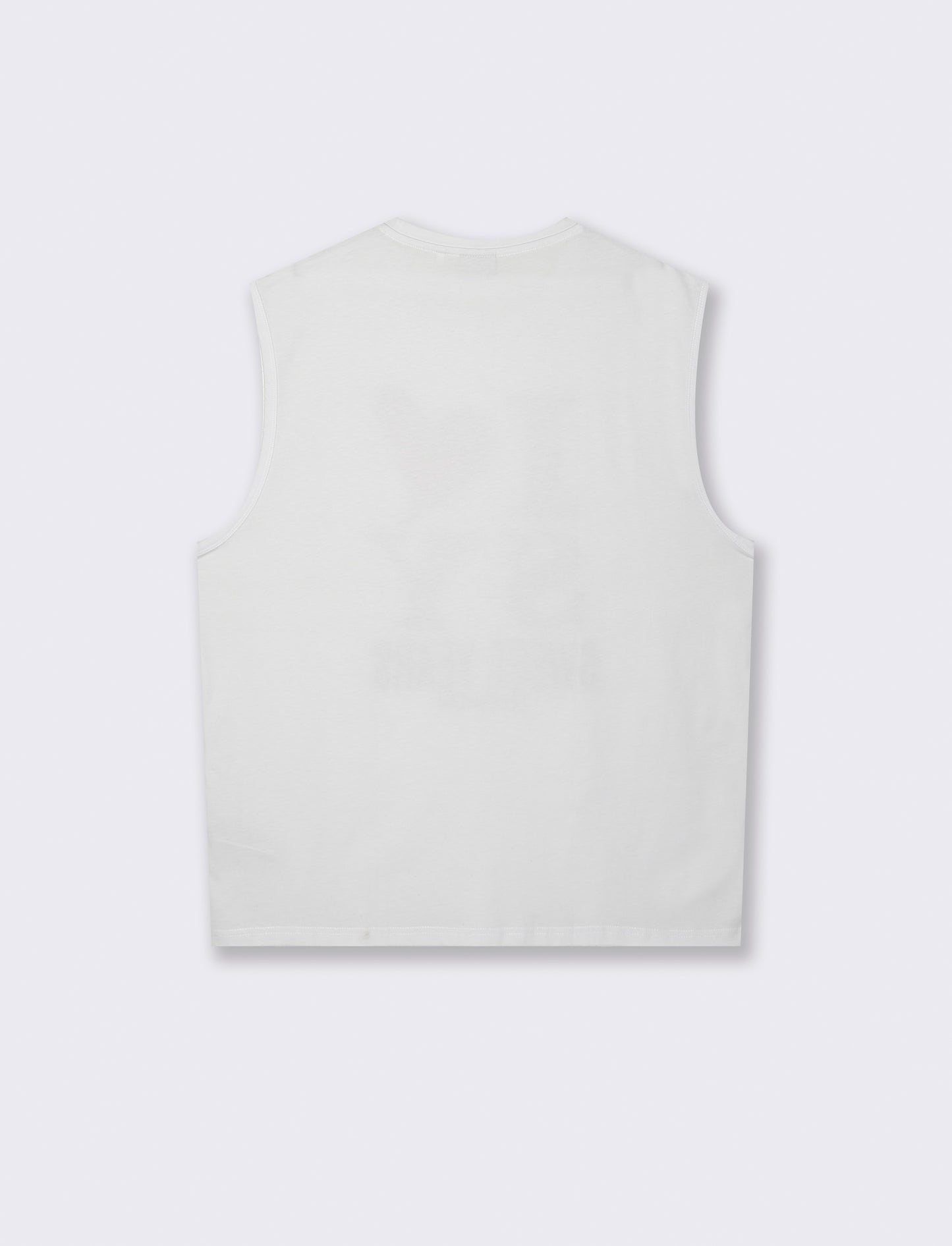T-shirt senza maniche con stampa sweet years da uomo - Bianco