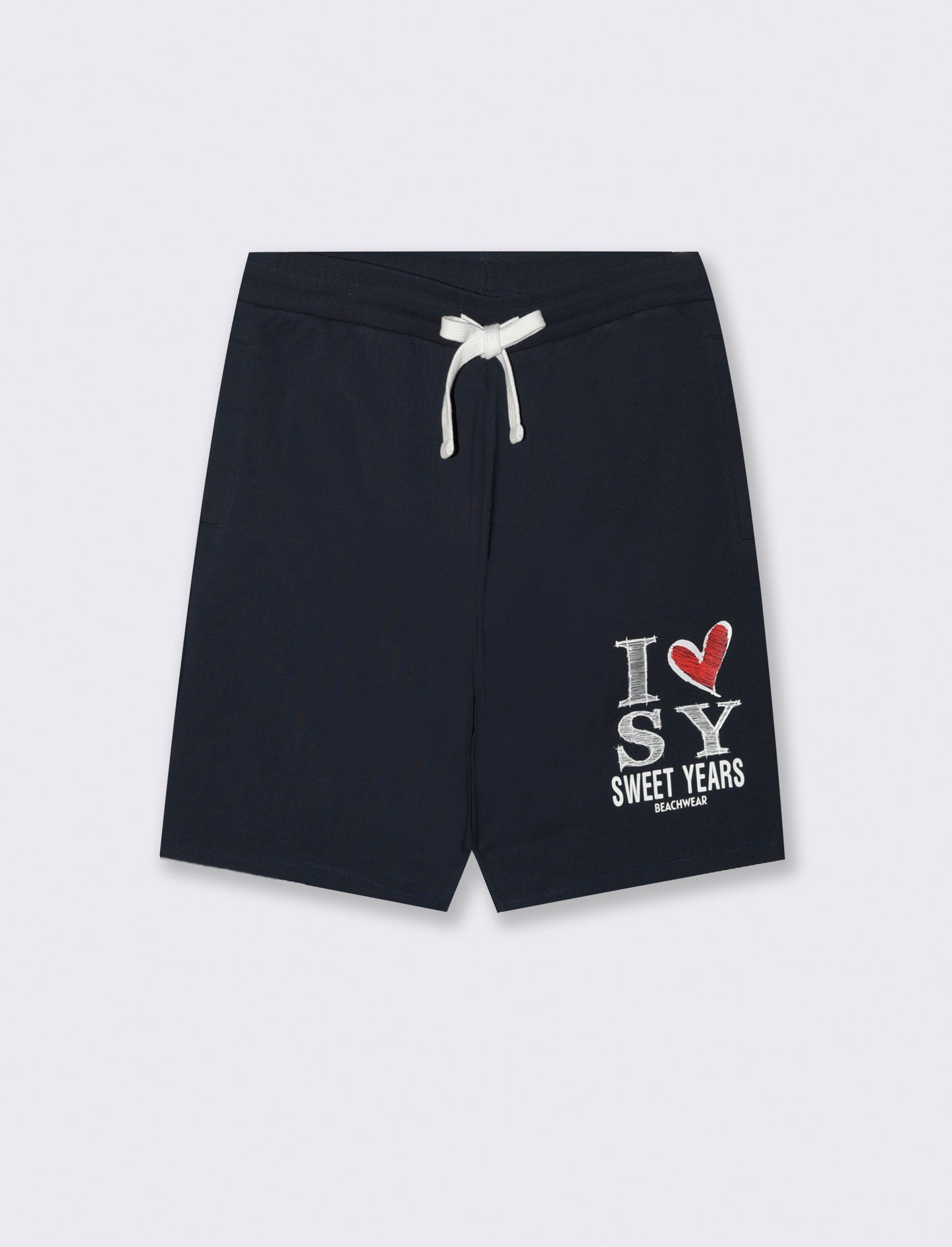 Man's sweet years printed sweat shorts - Blue