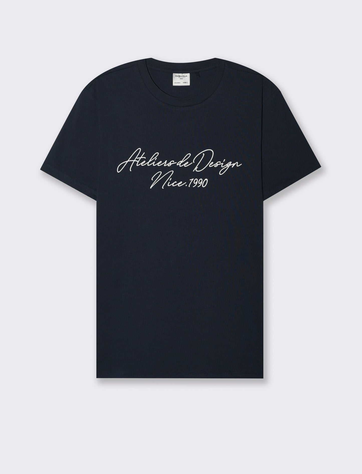 Man's embroidered effect print t-shirt - Blue