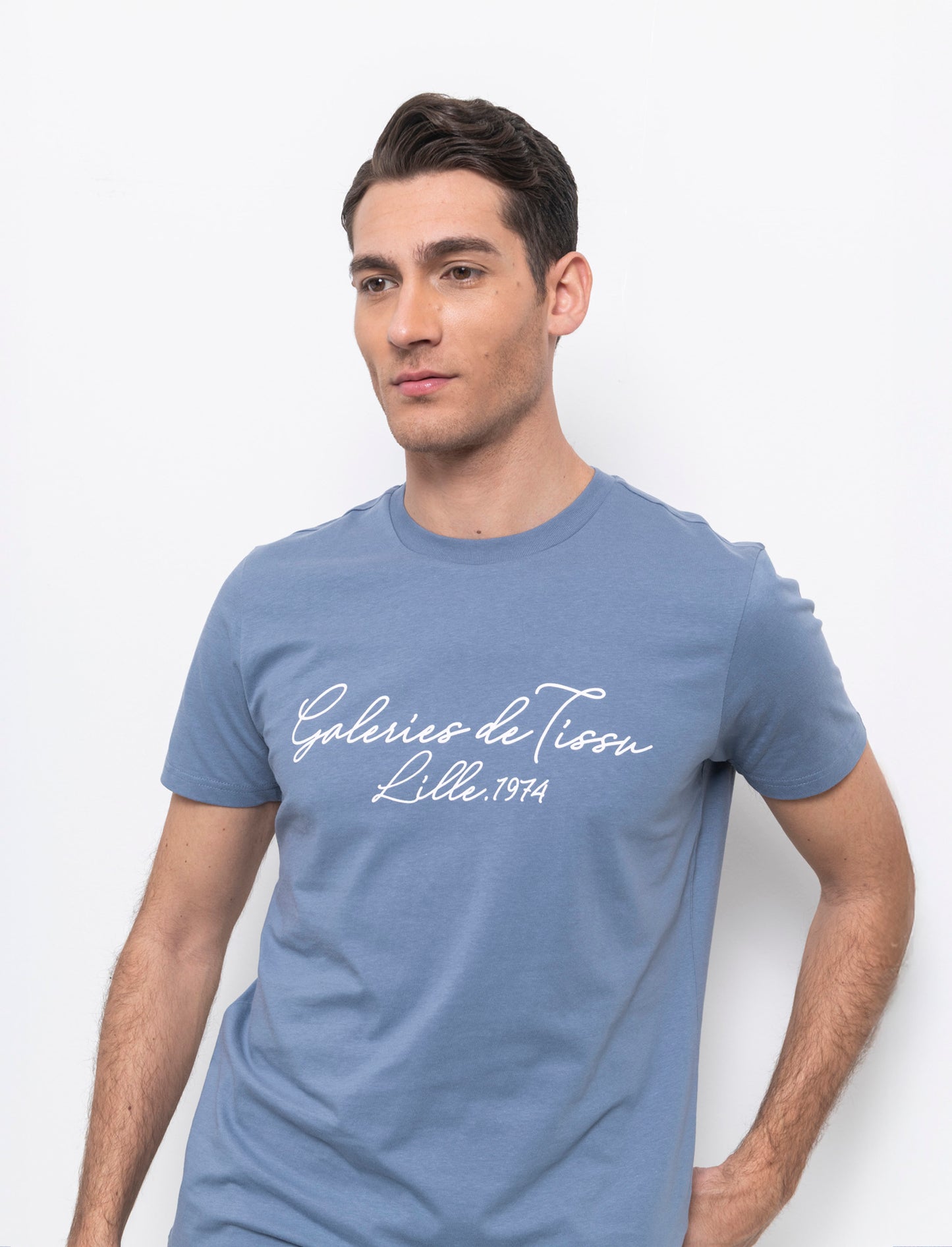T-shirt con stampa effetto ricamo da uomo - CARTA DA ZUCCHERO