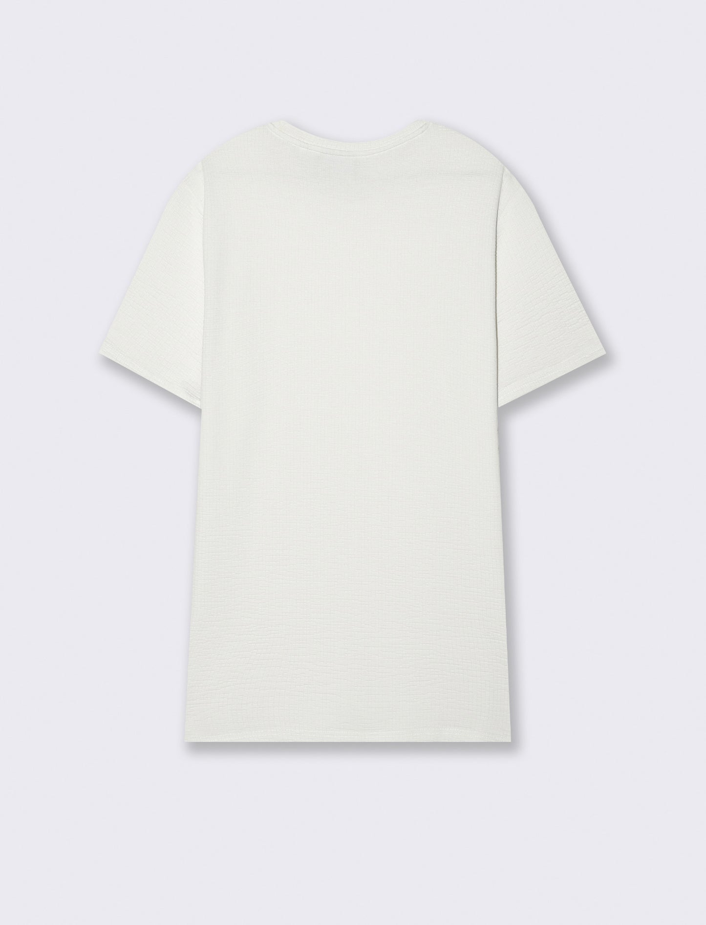 T-shirt effetto maglia jacquard da uomo - Bianco