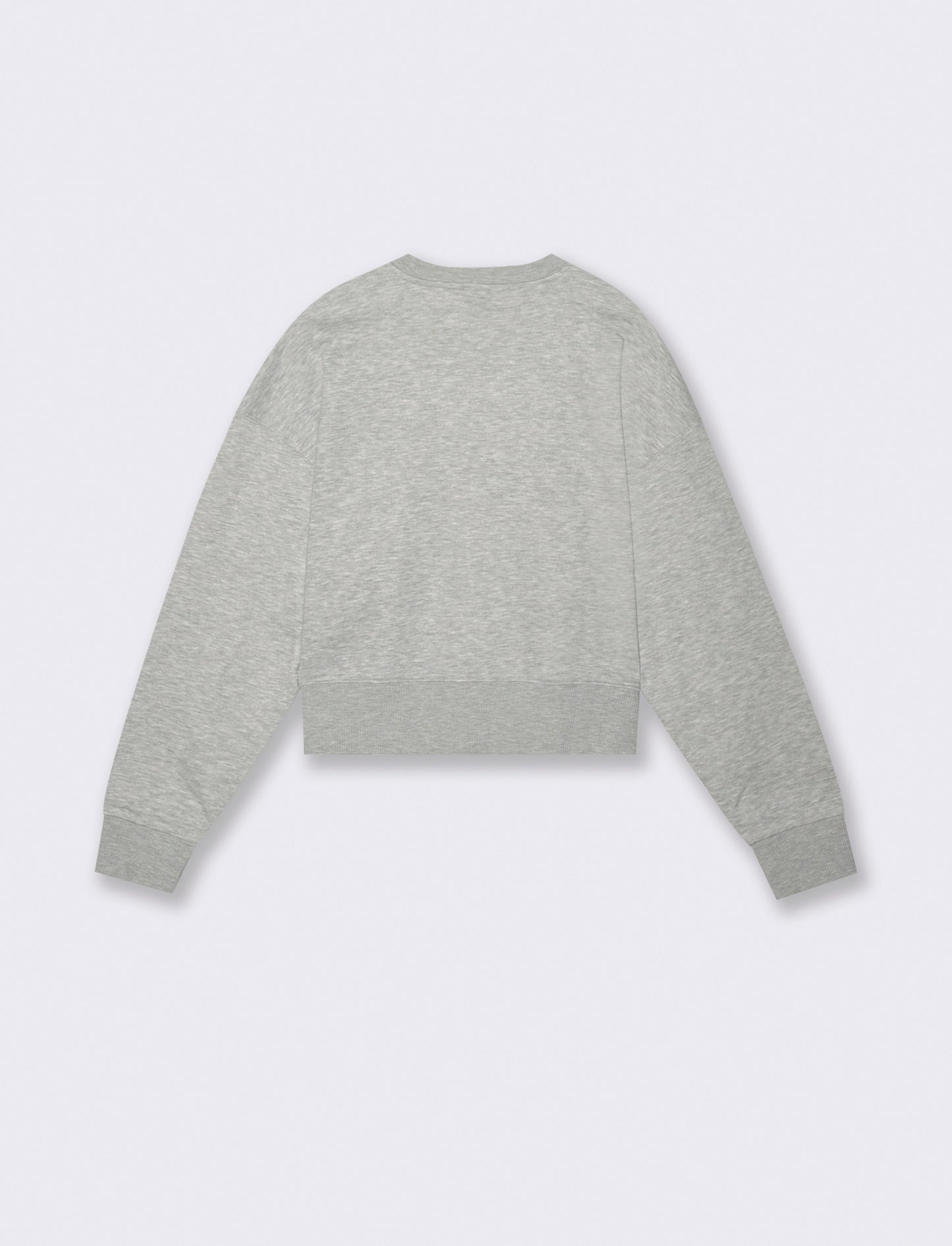 FELPA CROP CON STAMPA - Grigio melange