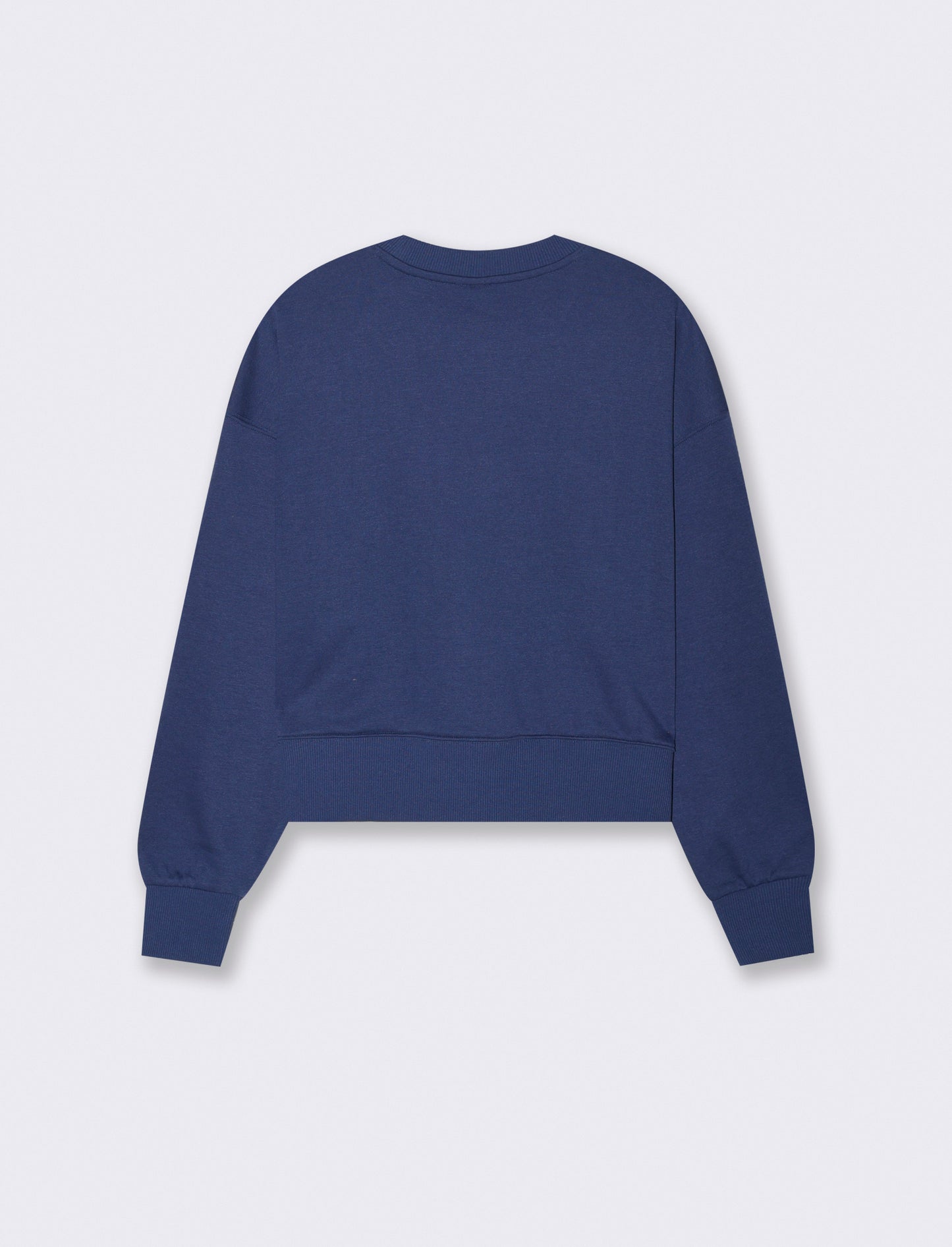 FELPA CROP CON STAMPA - Blu scuro