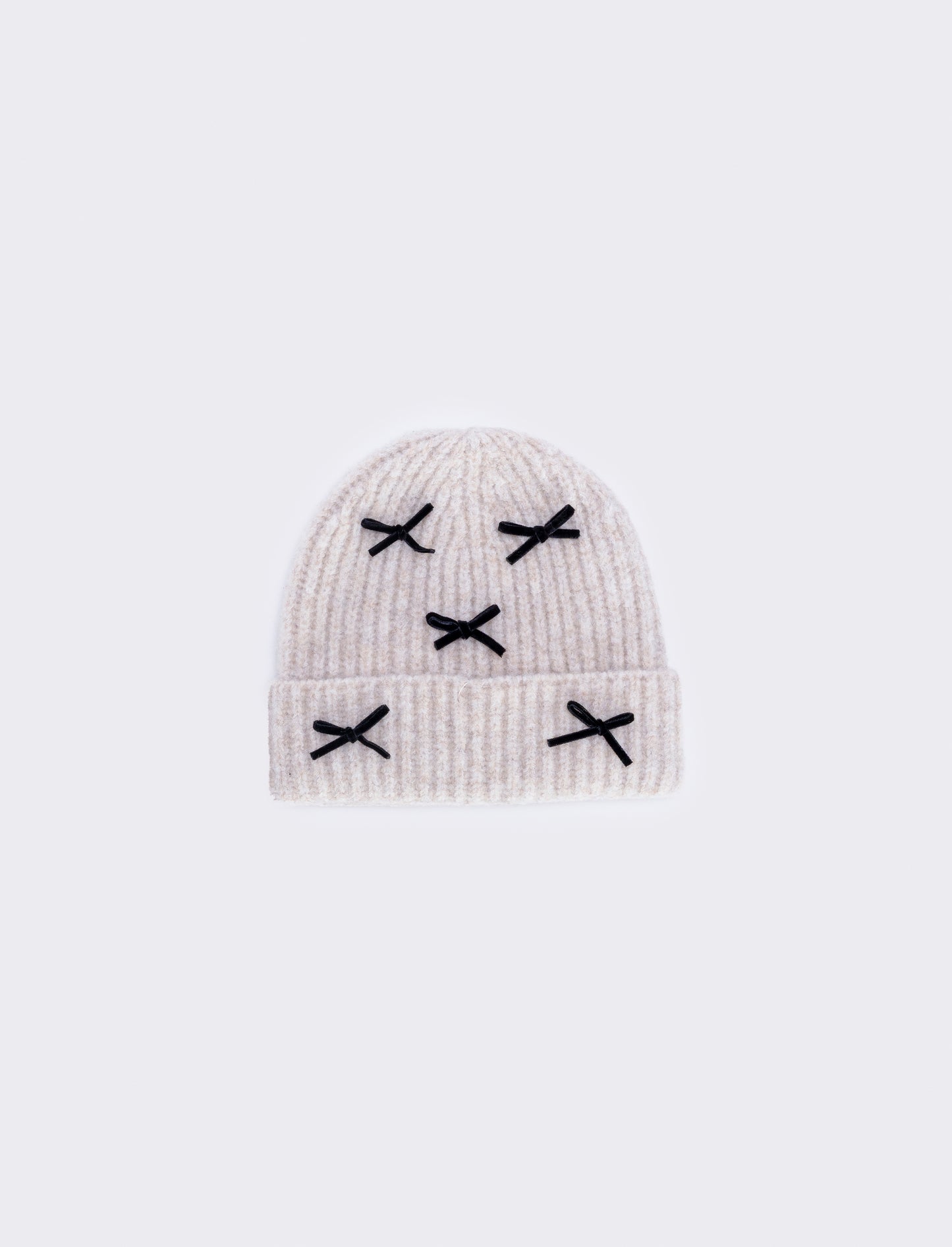 Cappello con fiocchetti da bambina - Grigio