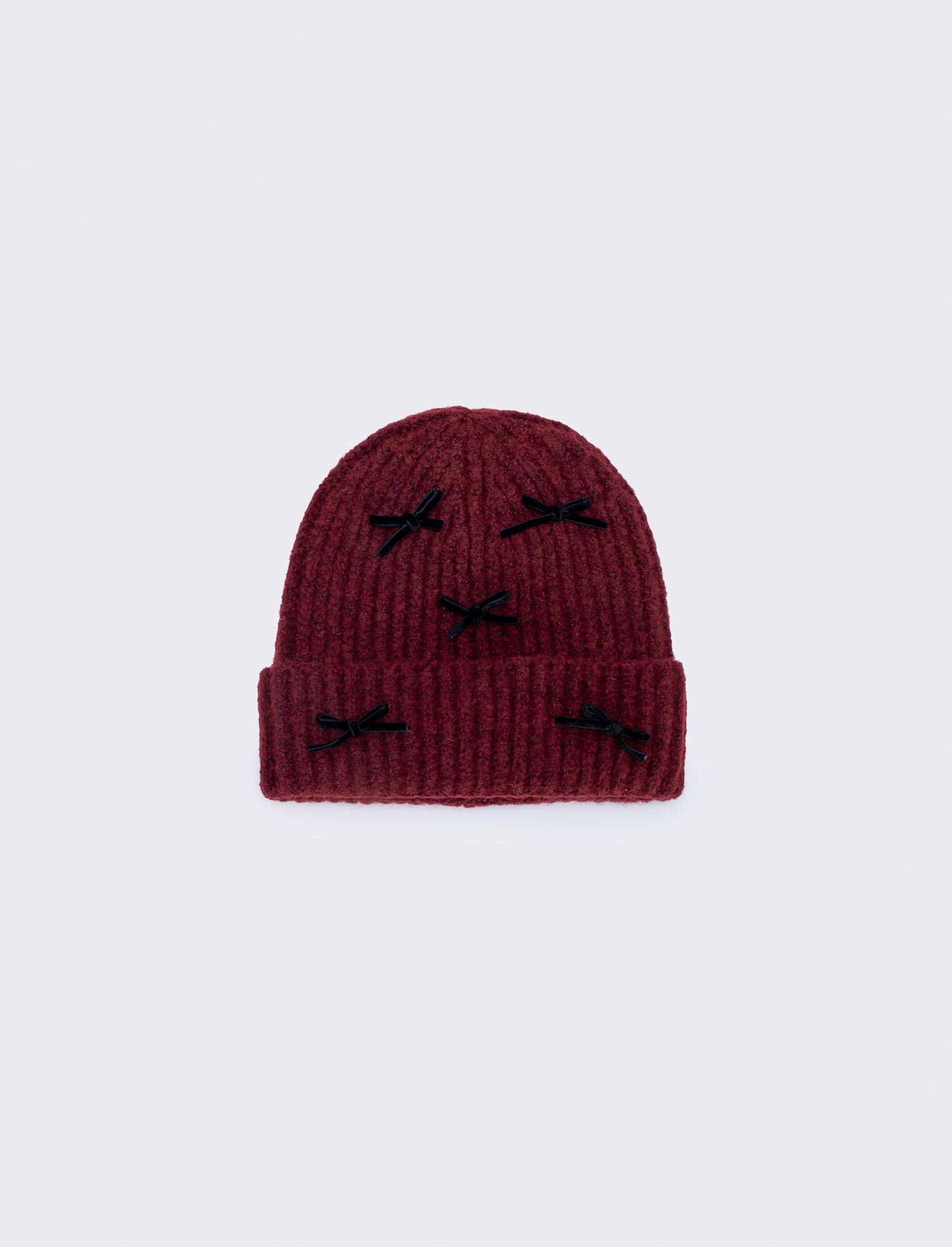 Cappello con fiocchetti da bambina - Bordeaux