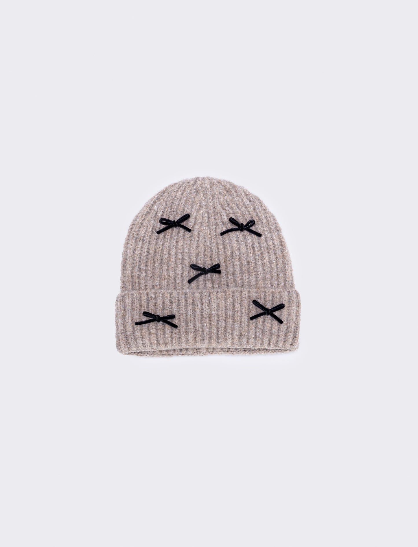 Cappello con fiocchetti da bambina - Beige