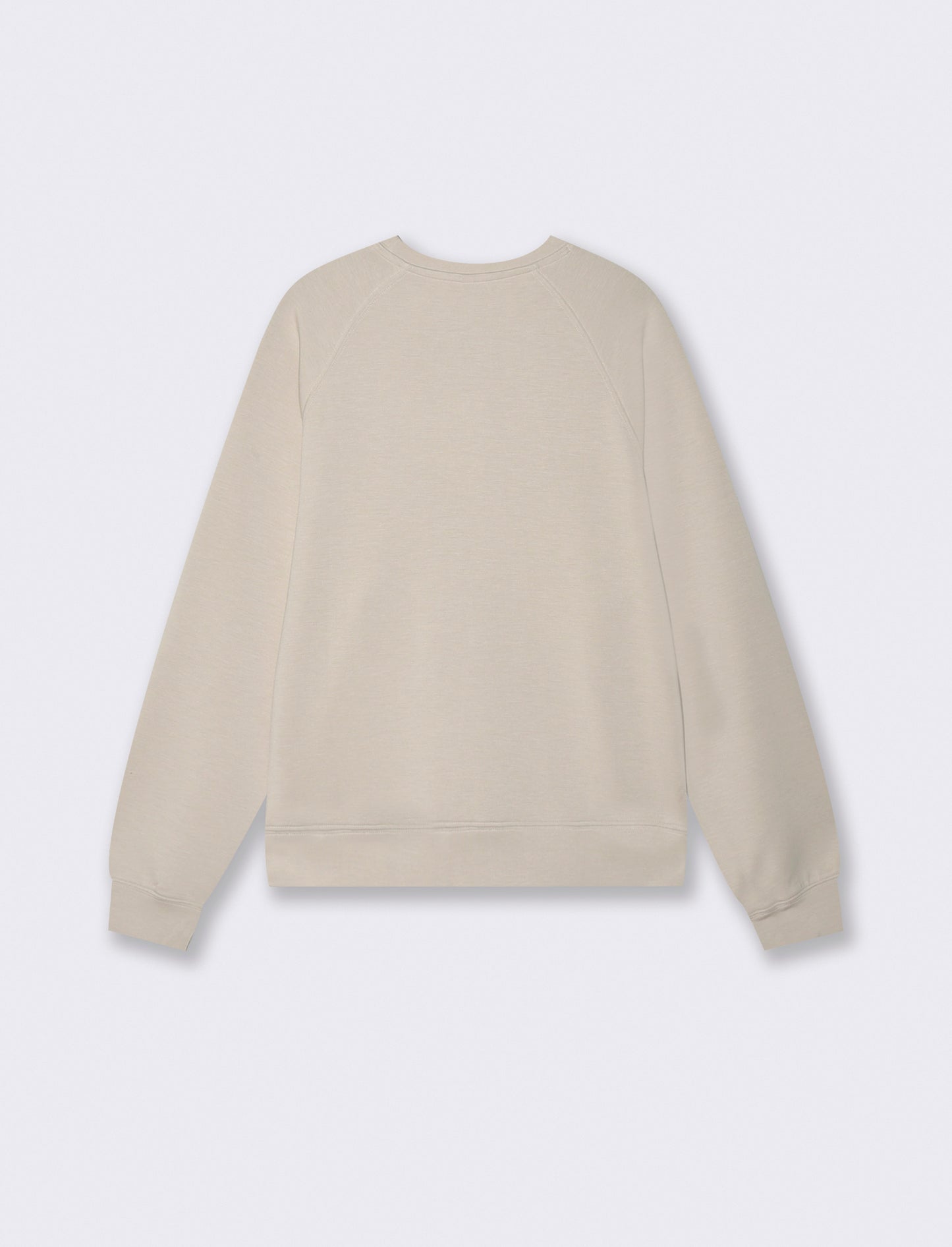 FELPA BASICA MANICA LUNGA IN SCUBA - Beige grano