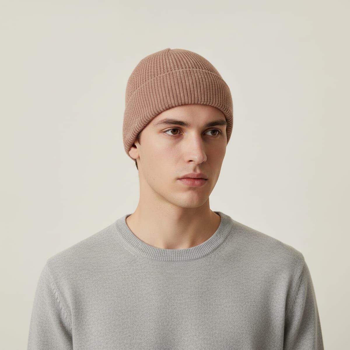 Cappello bambino con risvolto delavè - Arancio