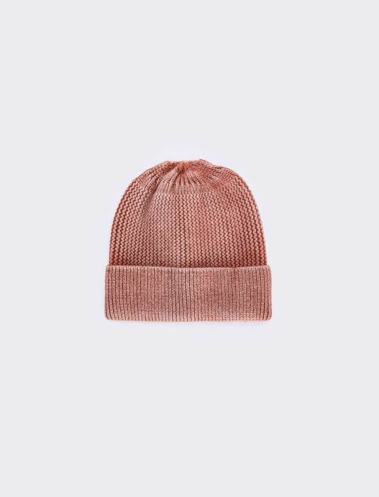 Cappello bambino con risvolto delavè - Arancio