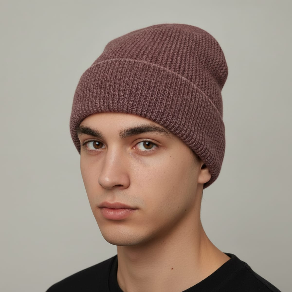 Cappello bambino con risvolto delavè - Bordeaux