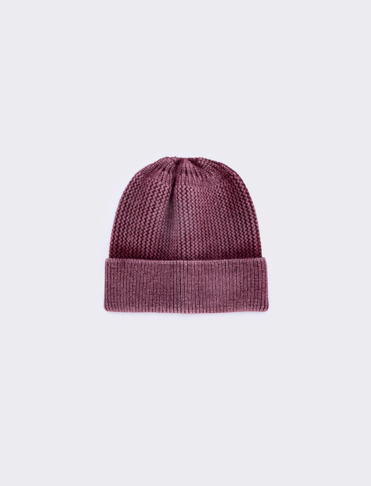 Cappello bambino con risvolto delavè - Bordeaux