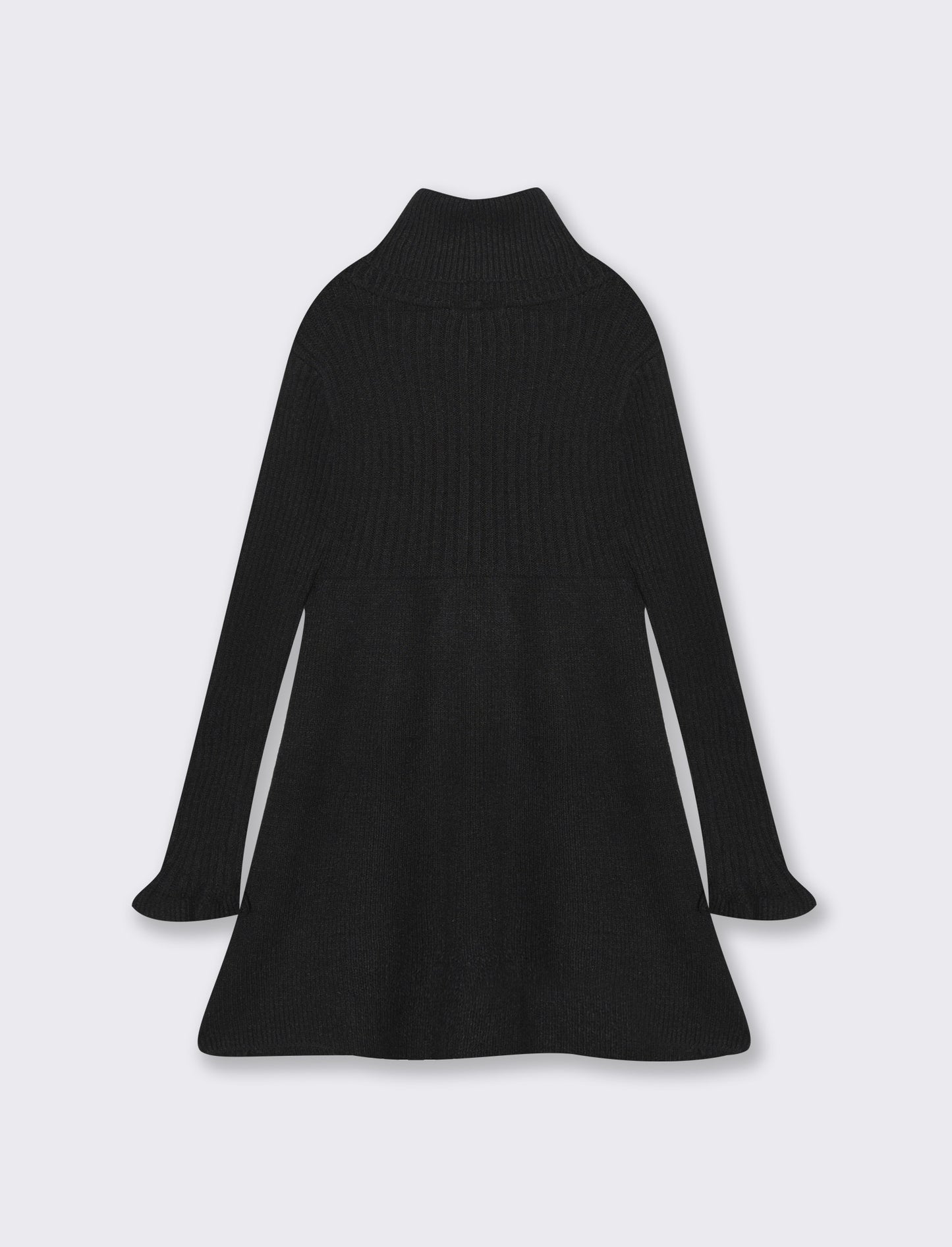 Abito da bambina in maglieria con accessorio-collana. - Nero
