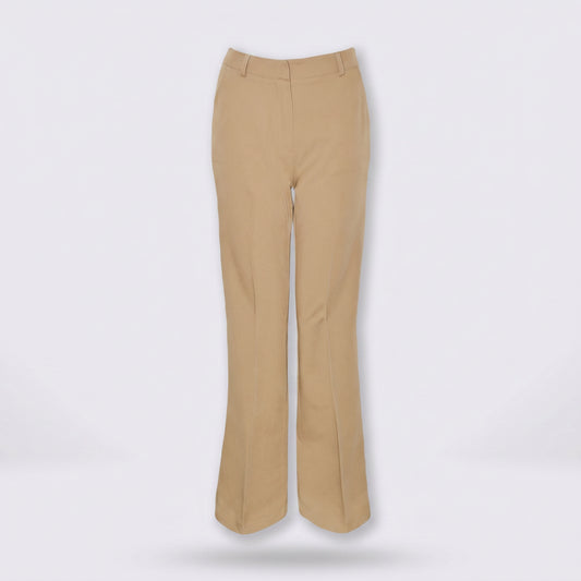 Pantaloni dritti classici con tasche - Sabbia