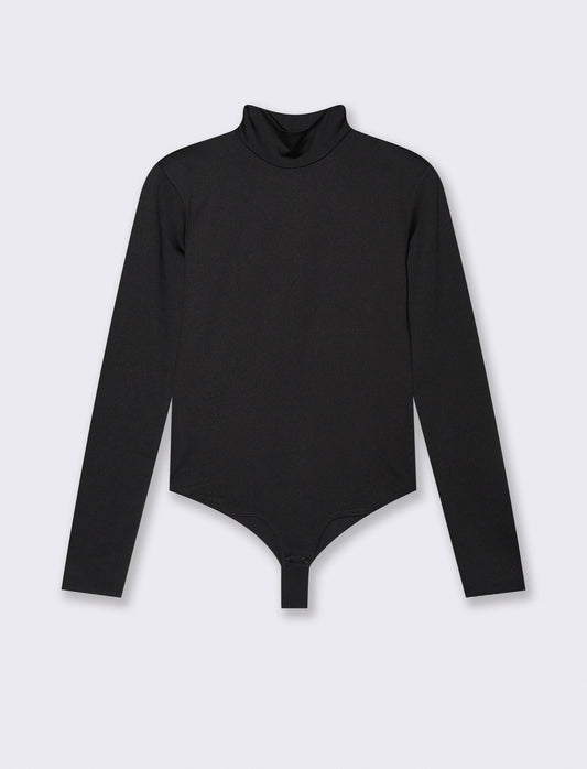 BODY CON SPALLINE - Nero