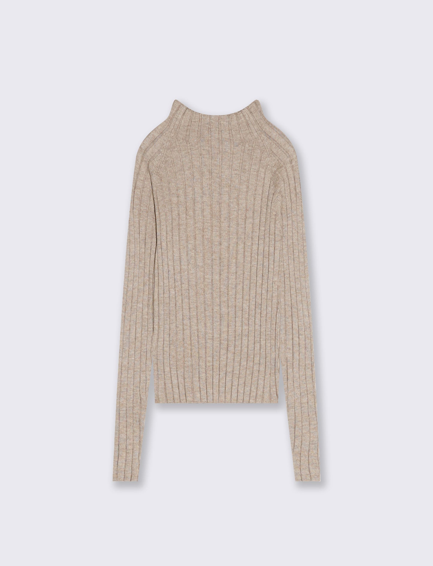 MAGLIA A COSTE - Beige melange