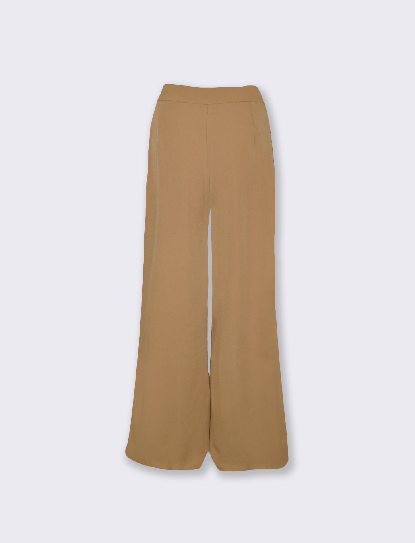 Palazzo Pants with Buttons at the Waist - Beige