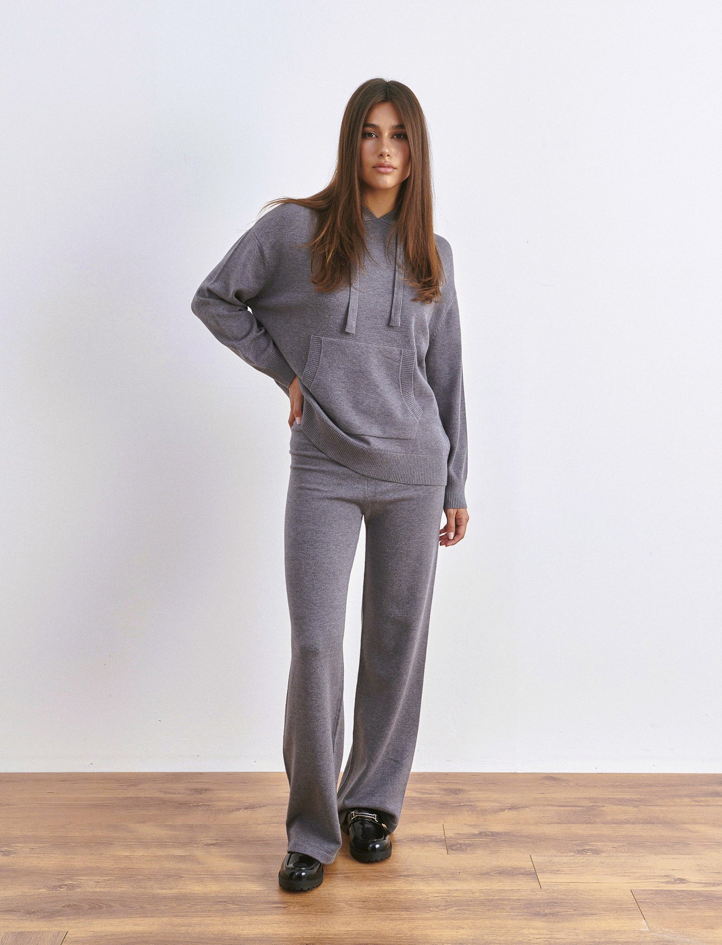 PANTALONI IN MAGLIA - Grigio mel.