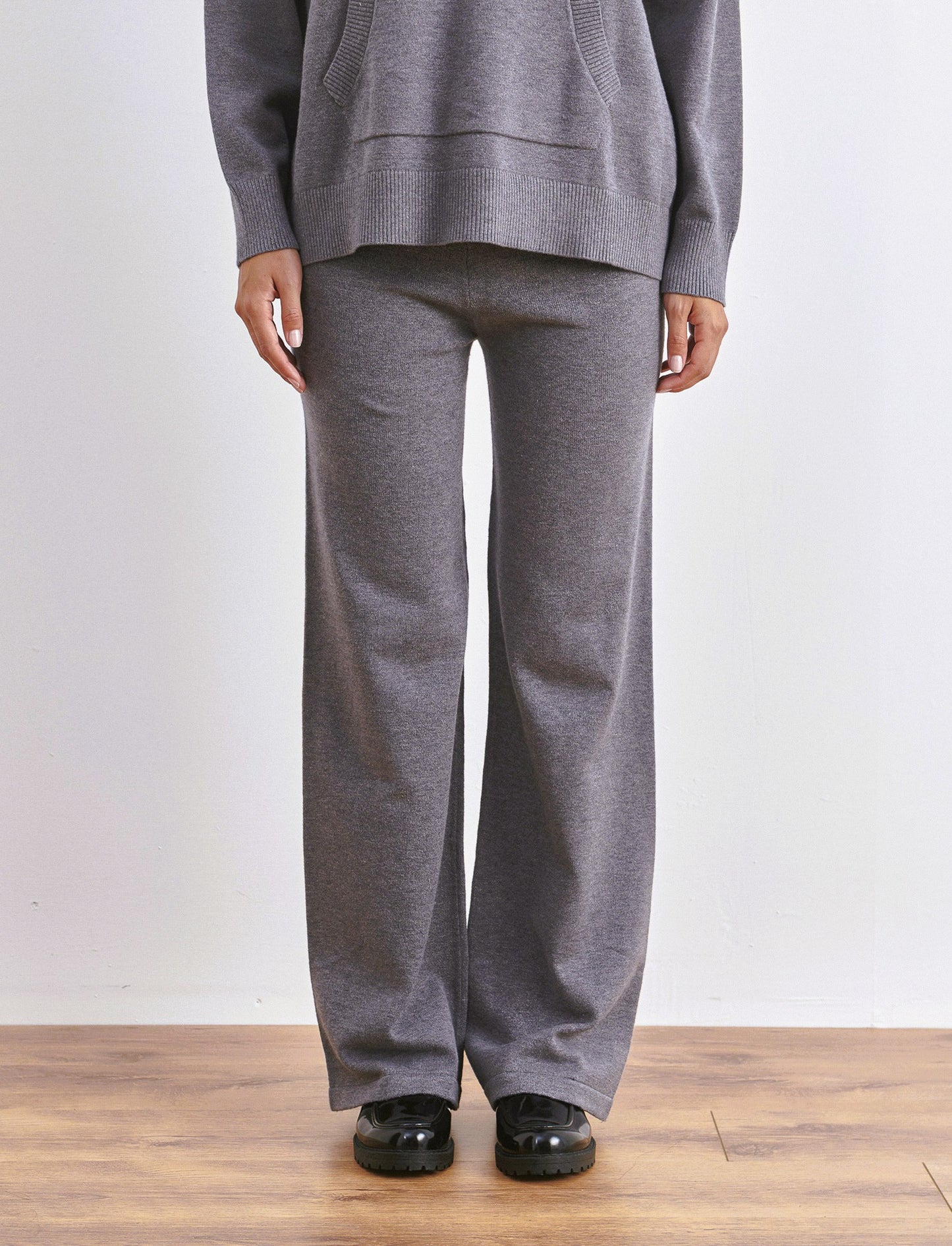 PANTALONI IN MAGLIA - Grigio mel.